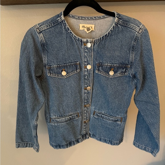 Madewell Denim Lady Jacket in Lakecourt Wash. - Picture 3 of 5
